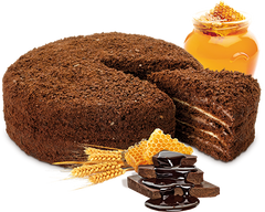 Medovnik Cacao Honingtaart